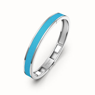 Edge Bangle - Turquoise Blue - Sterling Silver