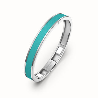 Edge Bangle - Shophouse Teal - Sterling Silver