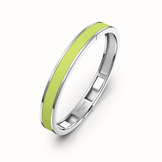 Edge Bangle - Pomelo Green - Sterling Silver