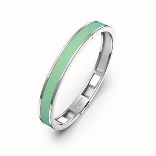 Edge Bangle - Palm Tree Green - Sterling Silver