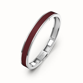 Edge Bangle - Mangosteen Red - Sterling Silver