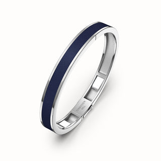 Edge Bangle - Midnight Blue - Sterling Silver