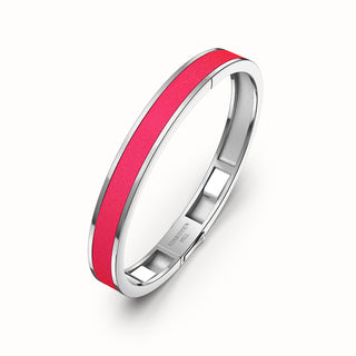 Edge Bangle - Dragonfruit Pink - Sterling Silver