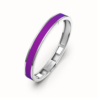 Edge Bangle - Orchid Purple - Sterling Silver