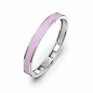 Edge Bangle - Frangipani Pink - Sterling Silver