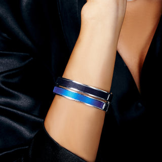 Edge Bangle - Celestial Blue - Sterling Silver